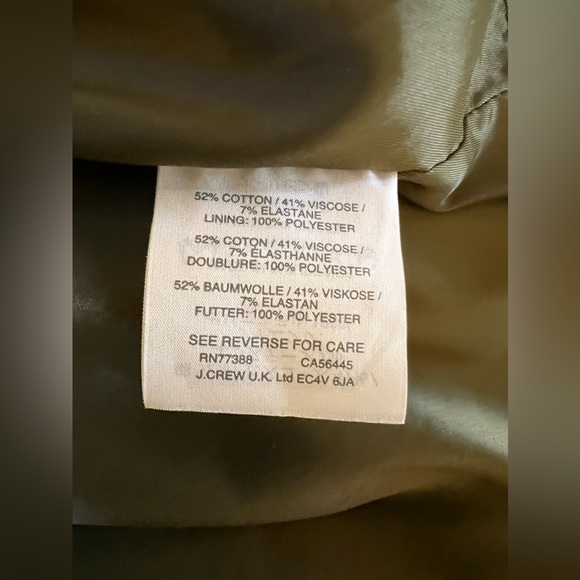 J. CREW Gathered Sleeve Stretch Cotton Dress size 12 - Picture 4 of 4